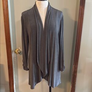 Gray Draped Cardigan